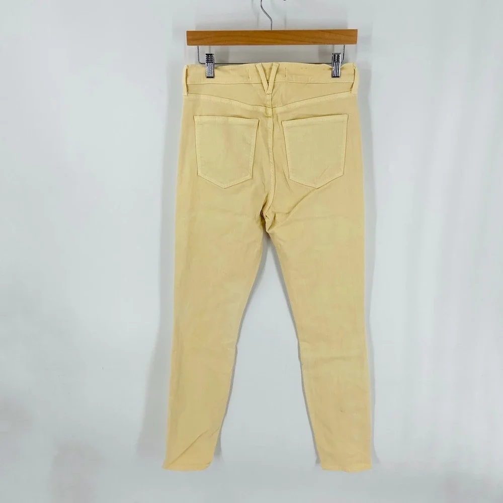 Veronica Beard Pale Mustard Yellow Button-Fly Maera Skinny Jeans Size 29/8 - Picture 2 of 9